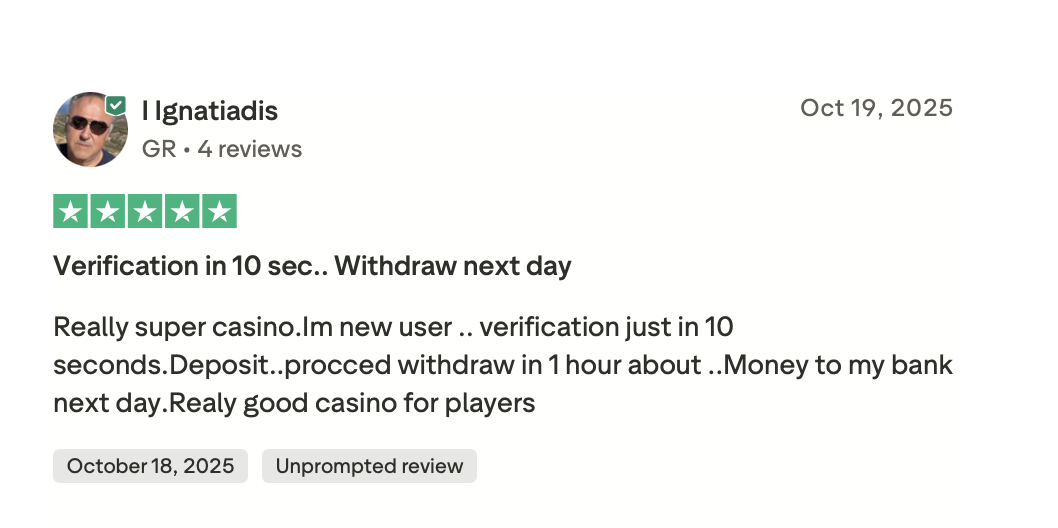 Recensione verifica e prelievo SPINMAMA su Trustpilot 19 ottobre
